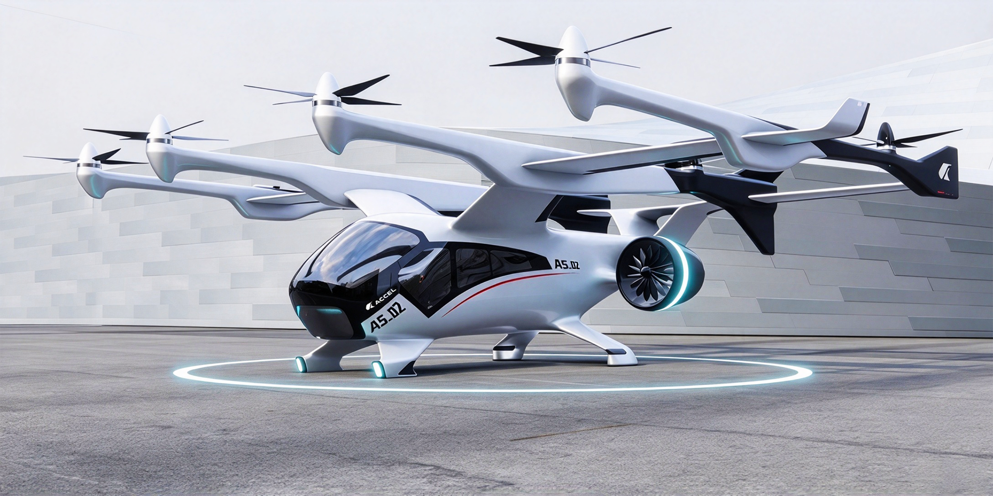 ACCEL 官网 eVTOL 概念渲染