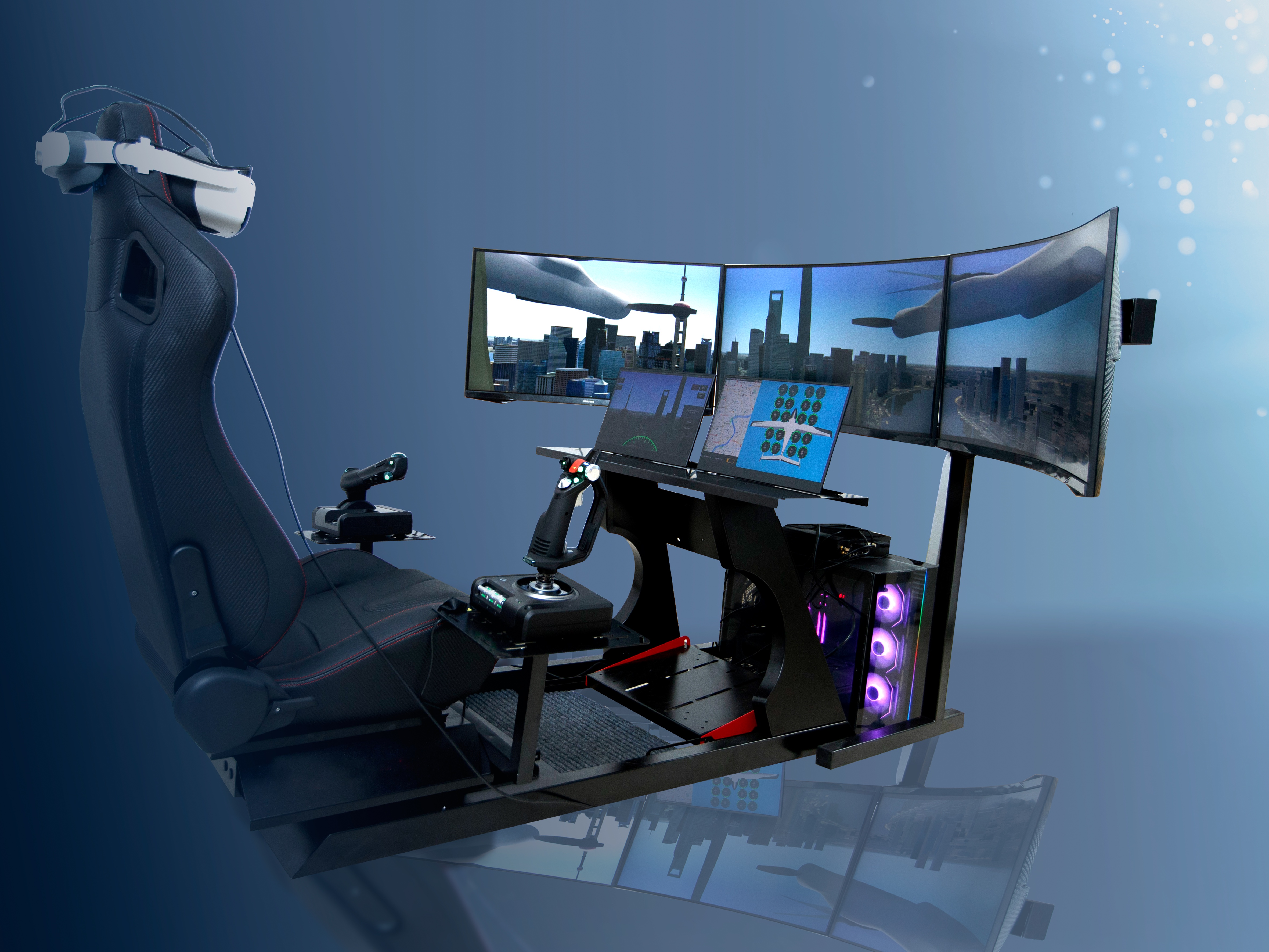 安胜 eVTOL 飞行仿真座舱效果图